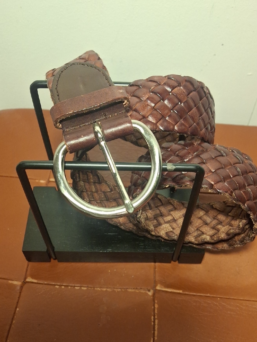 Talbot Woven Leather Belt - Brown